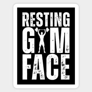 Resting Gym Face - Funny Gym Quote Sticker